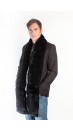 Black rex fur stole - scarf